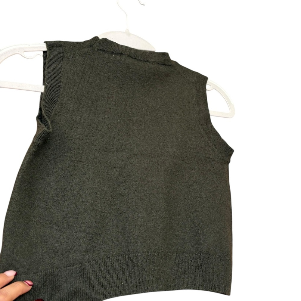 Aritzia Green Sleeveless Merino Wool Cropped Vest Size XS - Picture 5 of 7